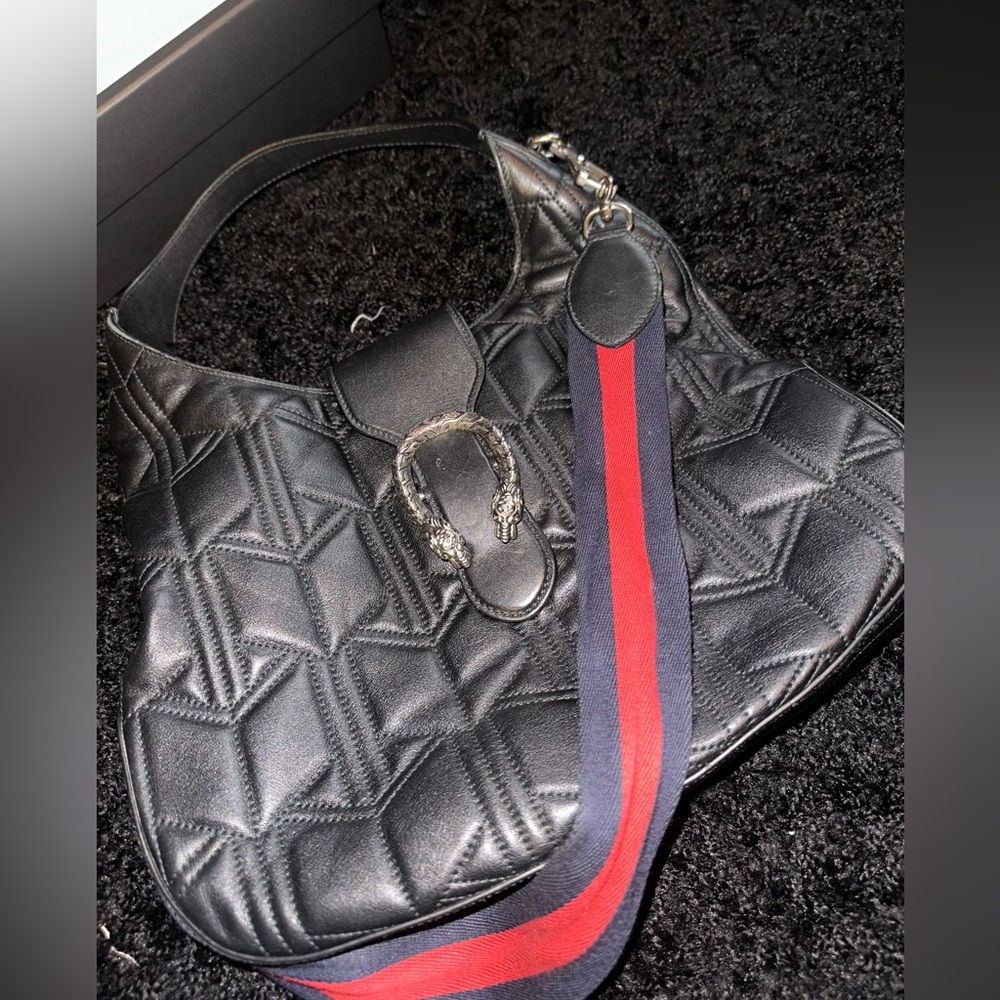 GUCCI DIONYSUS HOBO MATELASSE BLACK SHOULDER HORSEBIT BAG
